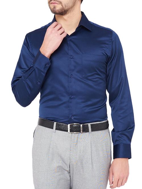 blue cotton formal shirt - 14527198 - Very Small Image - 1