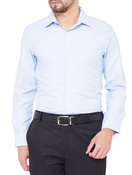 light blue cotton formal shirt - 14527207 - Very Small Image - 1