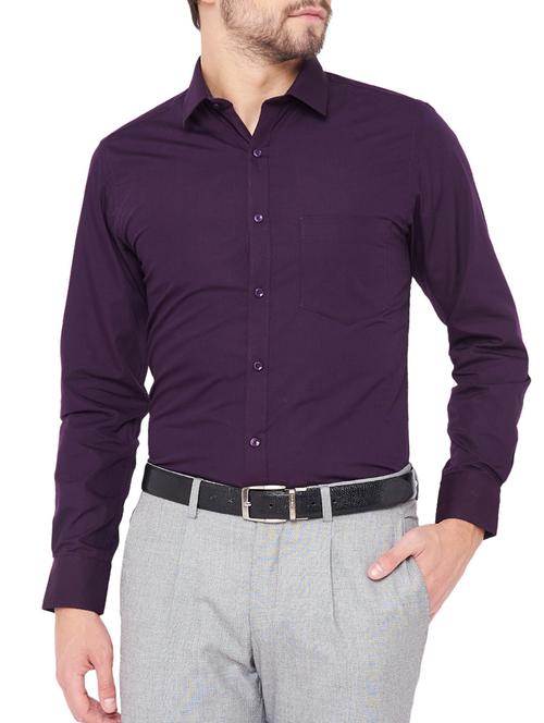 purple cotton formal shirt - 14527217 - Very Small Image - 1
