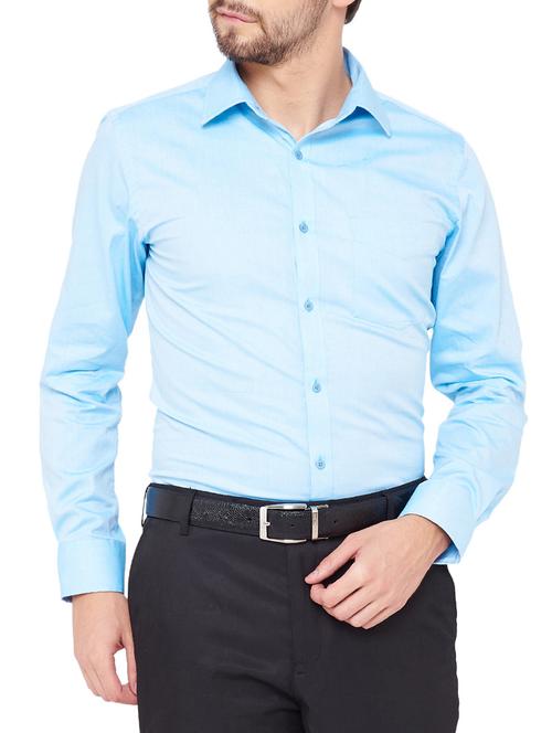 blue cotton formal shirt - 14527220 - Very Small Image - 1