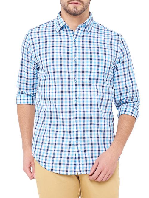 blue cotton formal shirt - 14527223 - Very Small Image - 1