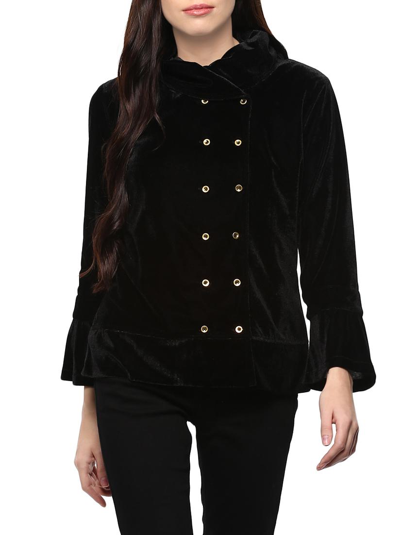 black double breasted coat - 14527287 - Zoom Image - 1