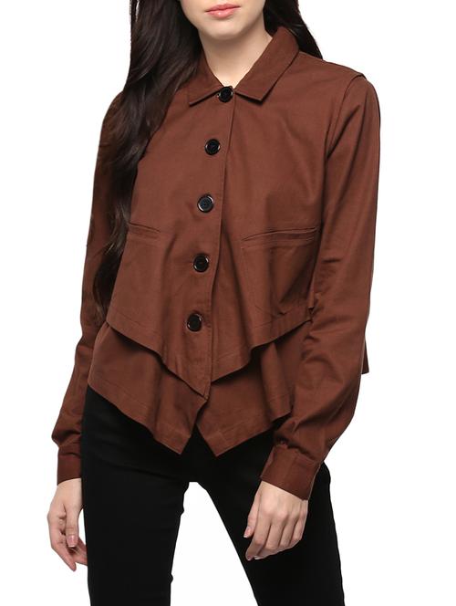 brown waterfall jacket - 14527288 - Very Small Image - 1
