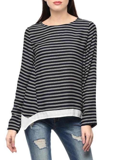 asymmetric striped top - 14527310 - Very Small Image - 1