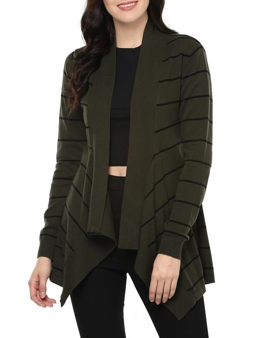 green striped cotton shrug - 14527316 - Very Small Image - 1