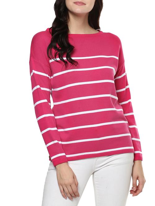 pink cotton regular pullover - 14527321 - Very Small Image - 1