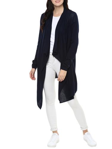navy blue cotton shrug - 14527325 - Very Small Image - 1