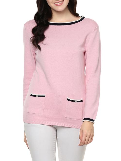 pink cotton regular pullover - 14527327 - Very Small Image - 1