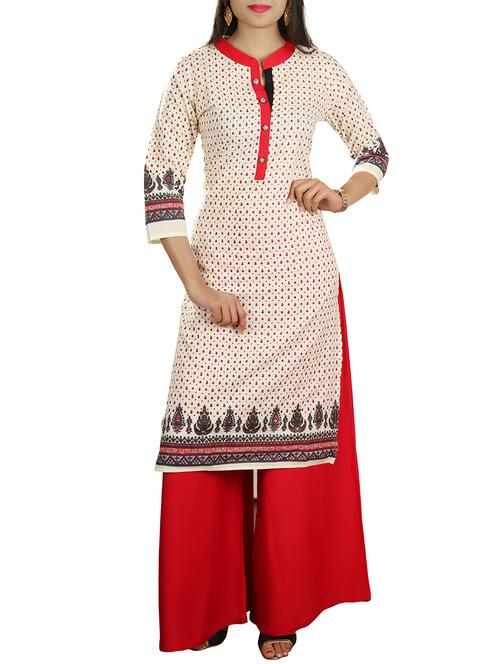 beige cotton straight kurta - 14527447 - Very Small Image - 1
