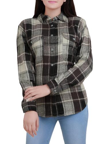grey cotton checkered shirt - 14527847 - Very Small Image - 1