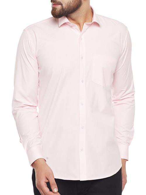 pink cotton blend casual shirt - 14527875 - Standard Image - 1