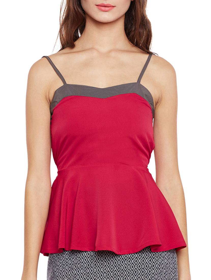 pink peplum top - 14528056 - Zoom Image - 1