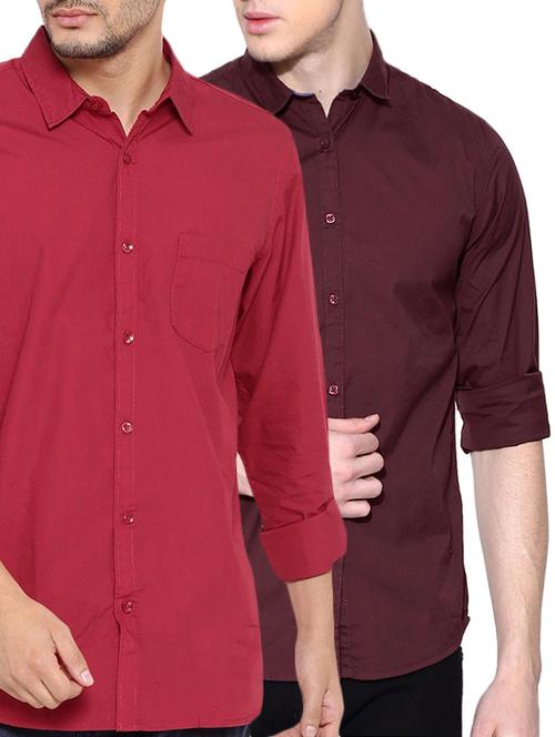 (set of 2)multi colored cotton casual shirt - 14528072 - Very Small Image - 1