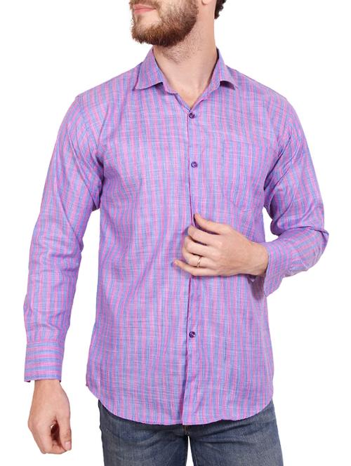 purple cotton casual shirt - 14528079 - Very Small Image - 1
