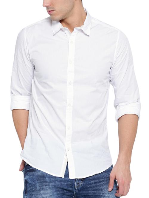 white cotton casual shirt - 14528093 - Very Small Image - 1
