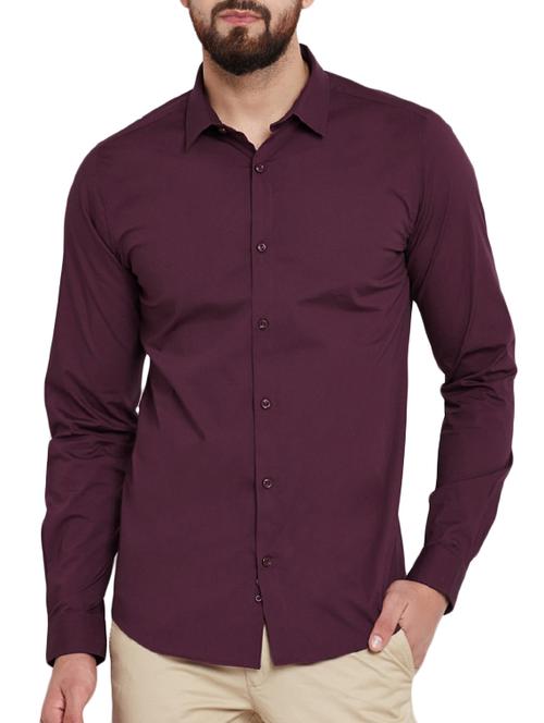 purple cotton casual shirt - 14528103 - Very Small Image - 1