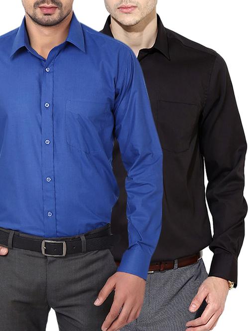 (set of 2) multi colored cotton formal shirt - 14528145 - Very Small Image - 1