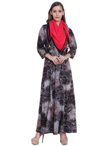 grey rayon fusion kurta - 14528321 - Very Small Image - 1