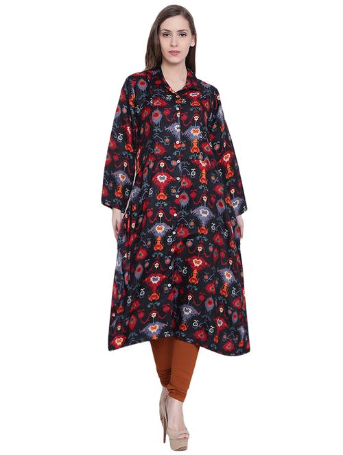 black wool woolen kurta - 14528386 - Very Small Image - 1