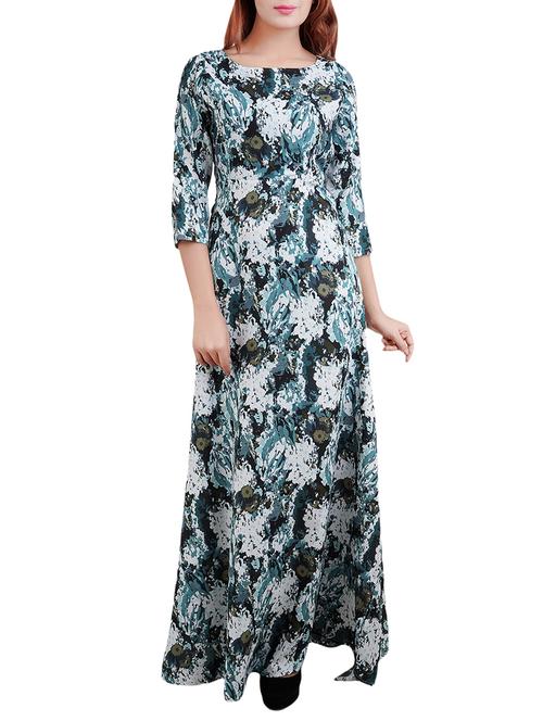 green printed maxi dress - 14528484 - Standard Image - 1