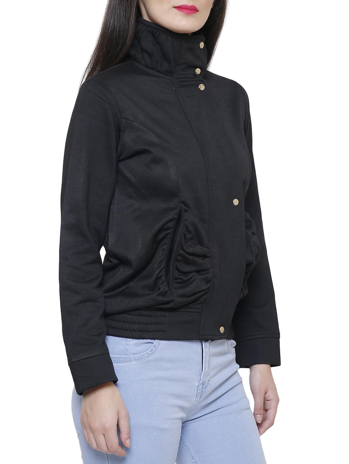 black bomber/biker jacket - 14528490 - Zoom Image - 2