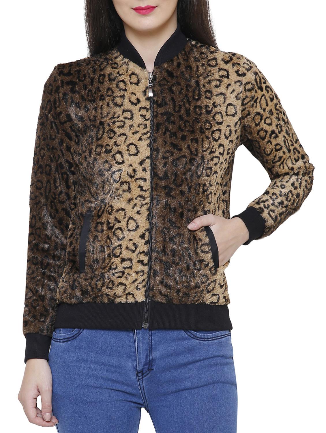 brown faux fur jacket - 14528492 - Zoom Image - 1