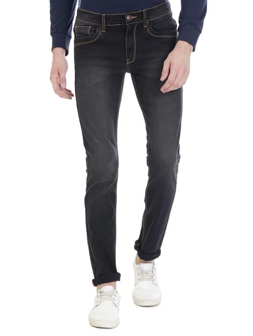black cotton washed jeans - 14528546 - Very Small Image - 1