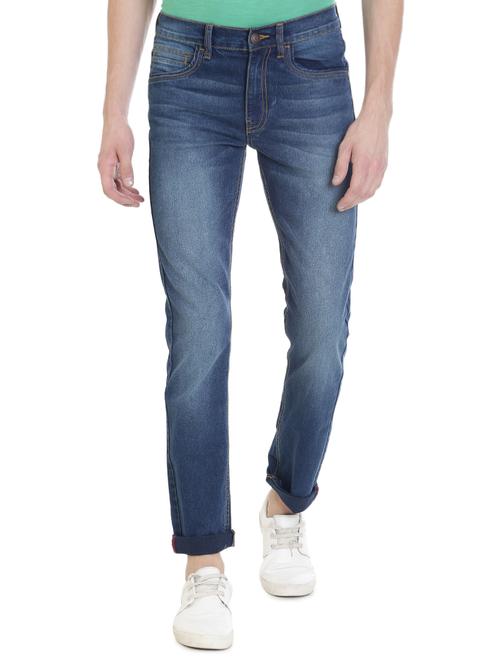 blue cotton washed jeans - 14528555 - Standard Image - 1