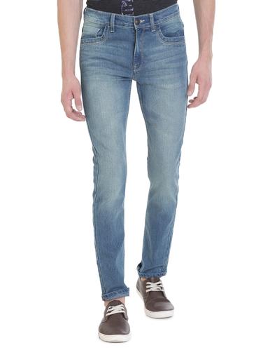 blue cotton washed jeans - 14528556 - Very Small Image - 1