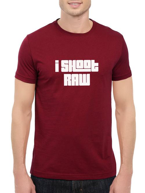 maroon cotton t-shirt - 14528626 - Standard Image - 1