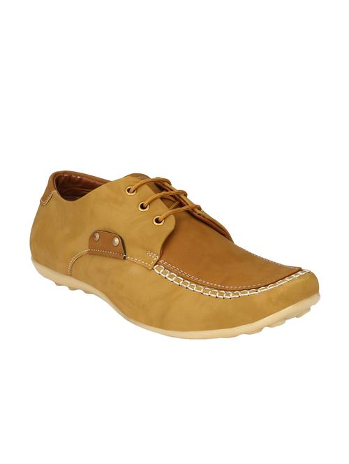 beige leatherette lace up shoe - 14528677 - Very Small Image - 1