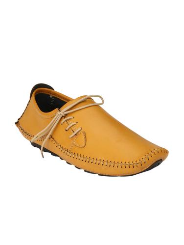 tan leatherette lace up shoe - 14528678 - Very Small Image - 1