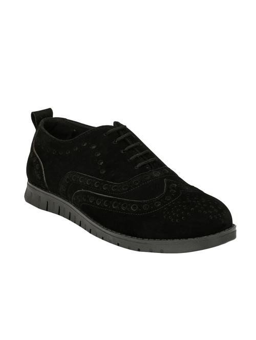 black Suede lace up shoe - 14528684 - Standard Image - 1