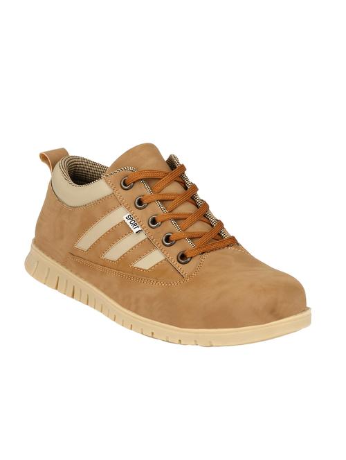 beige leatherette lace up shoe - 14528693 - Standard Image - 1
