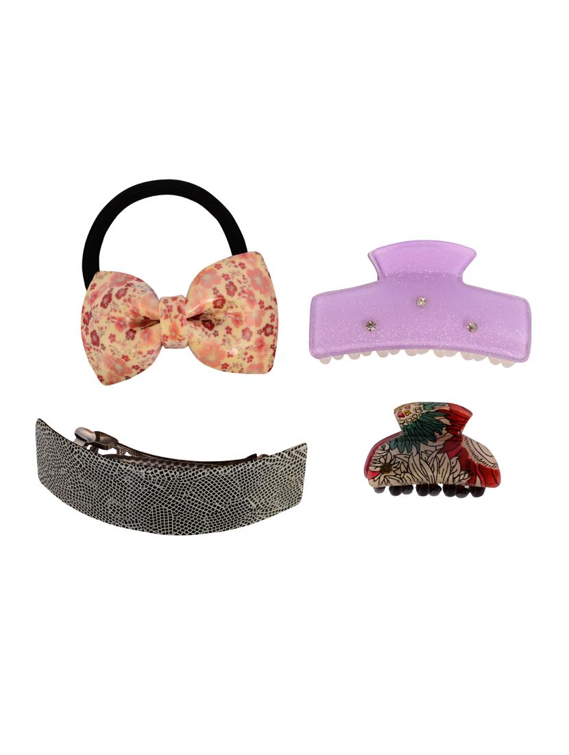 THE ETHNIC WEARS Plastic Hair Clip for Women - Set of 4 (HCC-0005) - 14528743 - Zoom Image - 1