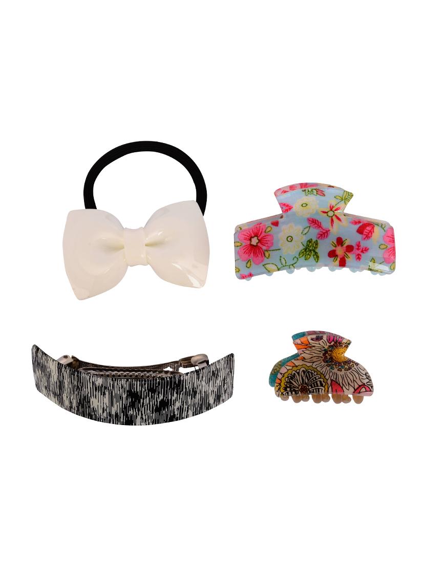 THE ETHNIC WEARS Plastic Hair Clip for Women - Set of 4 (HCC-0009) - 14528747 - Zoom Image - 1
