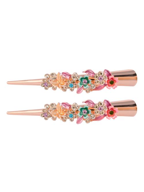 THE ETHNIC WEARS Gold Plated Hair Pin for Women - Set of 2 (HP-0040) - 14528762 - Standard Image - 1