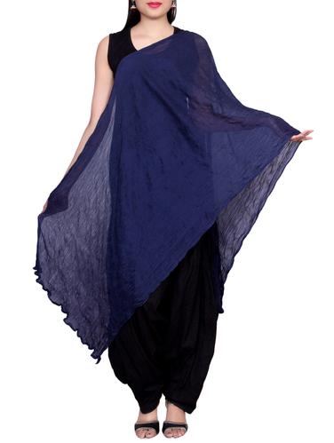 blue chiffon crinkled dupatta - 14528828 - Very Small Image - 1