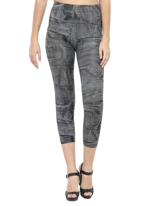 grey printed capri - 14528934 - Standard Image - 1