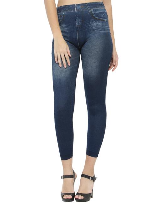blue printed jegging - 14528937 - Standard Image - 1