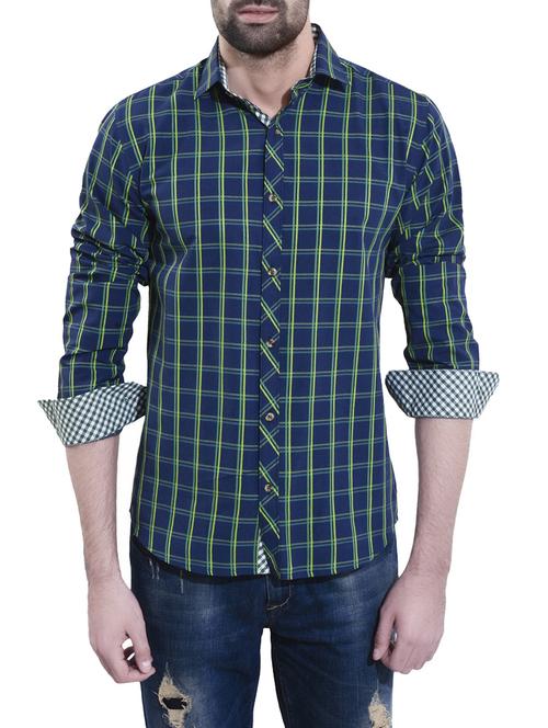 blue cotton casual shirt - 14528982 - Standard Image - 1