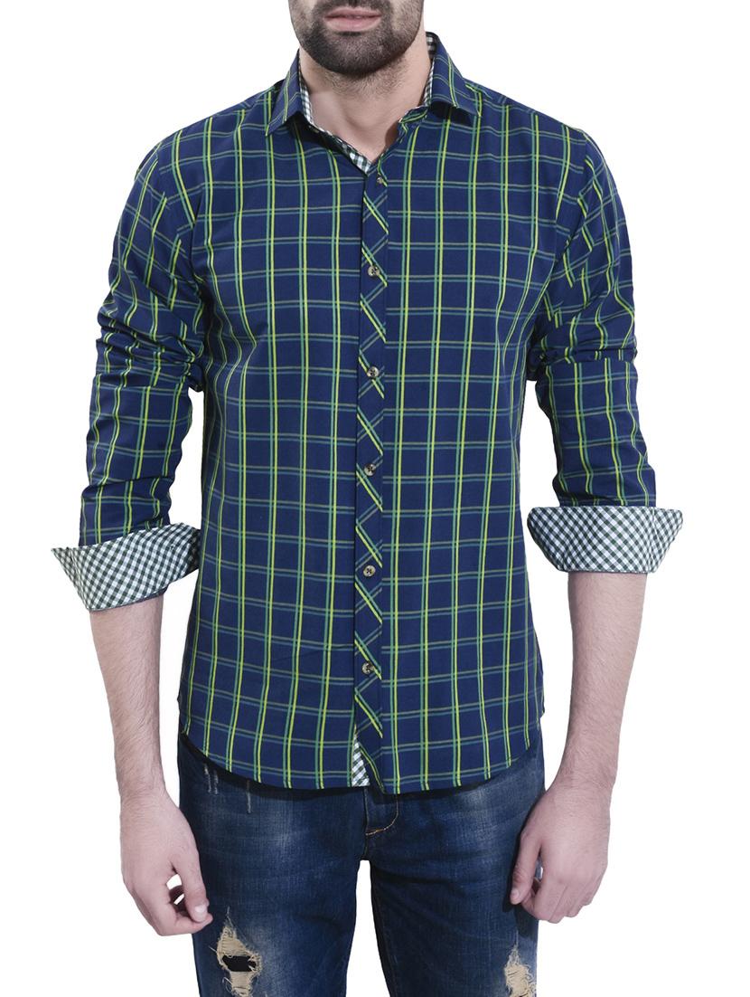 blue cotton casual shirt - 14528982 - Zoom Image - 1