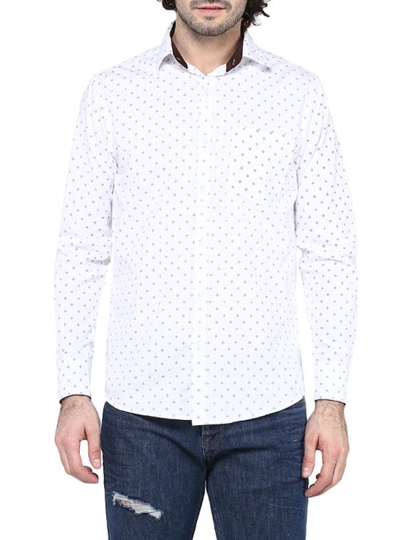 white cotton casual shirt - 14528988 - Zoom Image - 1