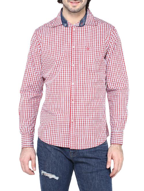 red cotton casual shirt - 14528990 - Very Small Image - 1