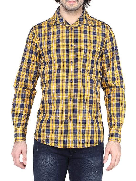 yellow cotton casual shirt - 14528993 - Zoom Image - 1