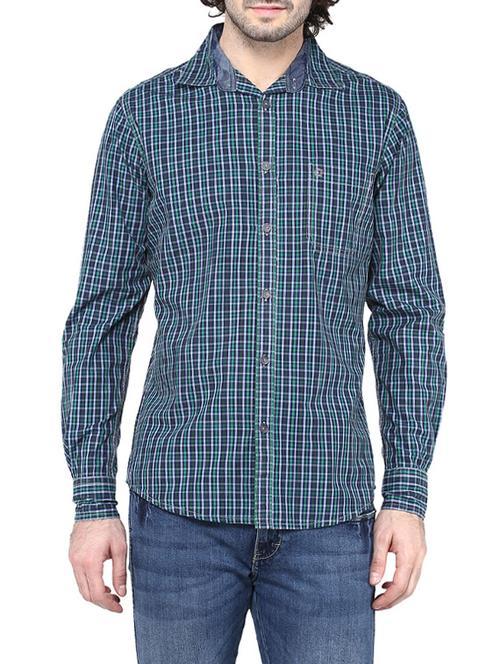 green cotton casual shirt - 14528998 - Very Small Image - 1