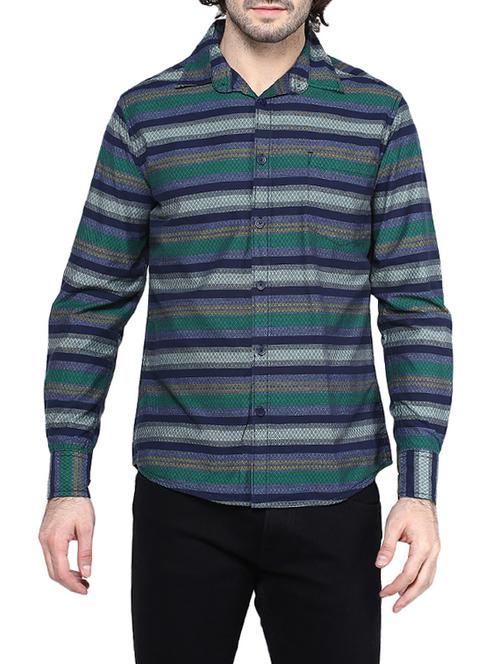 green cotton casual shirt - 14529001 - Very Small Image - 1