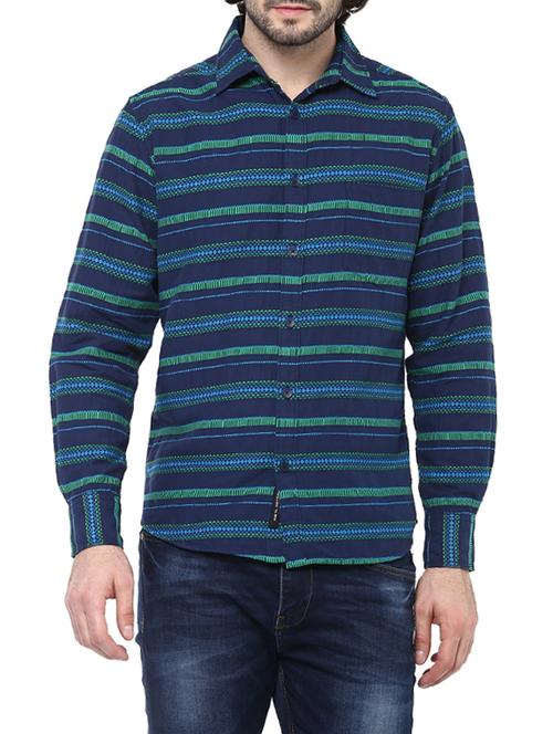 green cotton casual shirt - 14529004 - Standard Image - 1