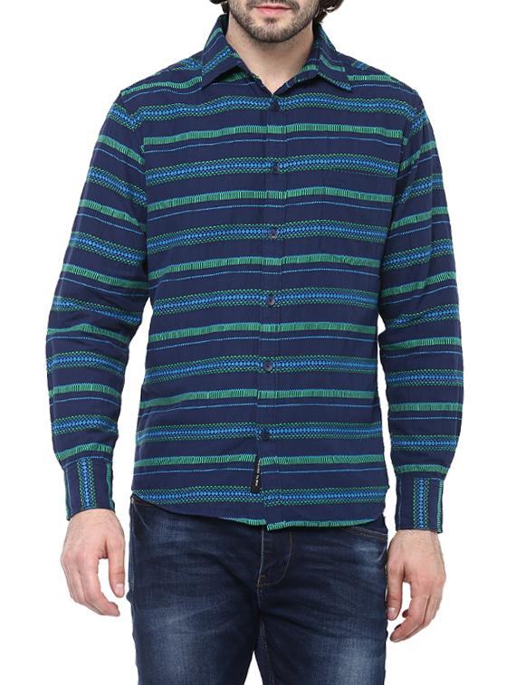 green cotton casual shirt - 14529004 - Zoom Image - 1