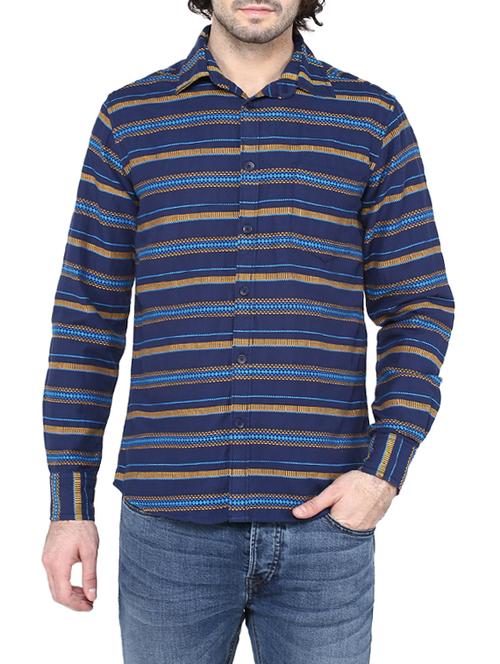 blue cotton casual shirt - 14529005 - Standard Image - 1